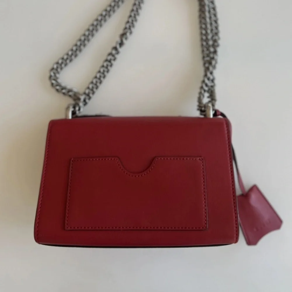 Limited Edition Gucci Padlock Bee Embroidered Bag Hibiscus Red New - Picture 4 of 11